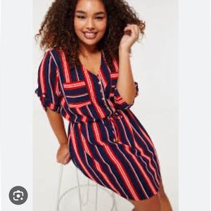 Ardene crepe belted shirt dress